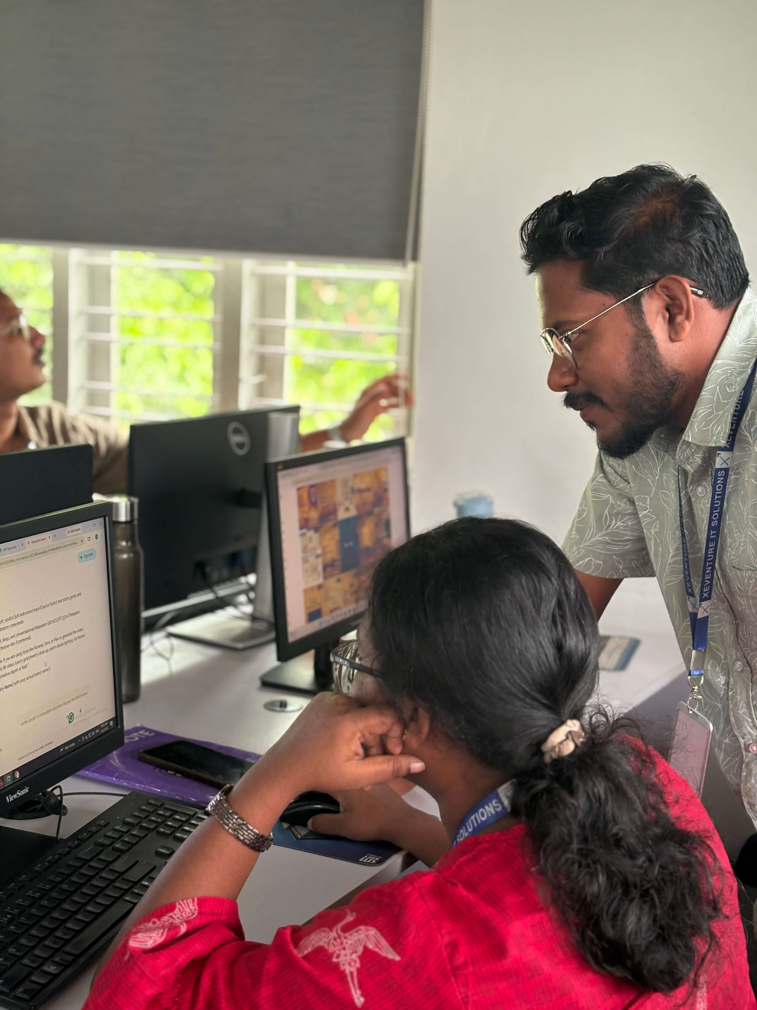 Students participating in internship training at Xen Coding Academy